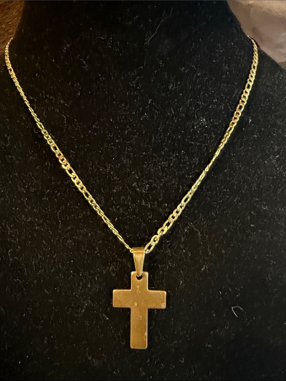 Gold Cross Pendant Necklace  stainless steel - Women Jewelry